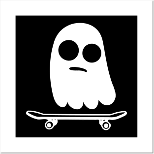 Skateboarding Ghost Posters and Art